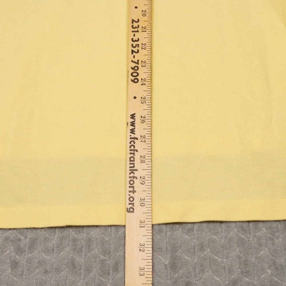 Polo Ralph Lauren Polo Shirt Mens XL Yellow Pique Cotton Classic
